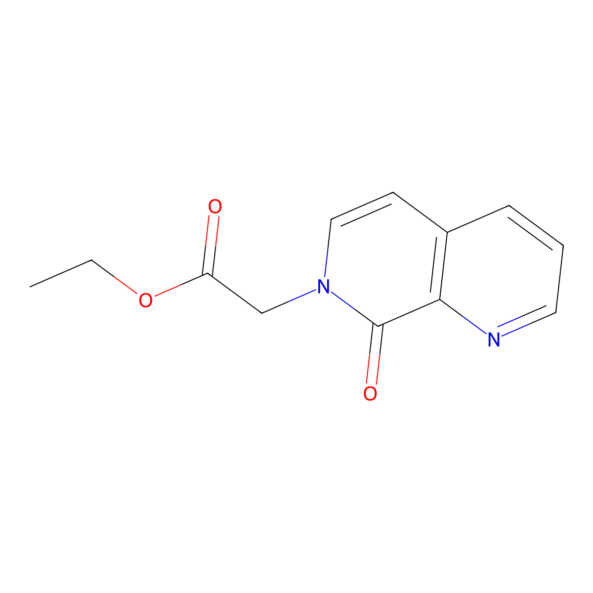 Ethyl 2-(8-oxo-1,7-naphthyridin-7(8H)-yl)acetate molecular structure, CAS 2244482-03-7