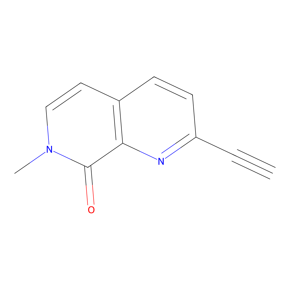 2-Ethynyl-7-methyl-1,7-naphthyridin-8(7H)-one molecular structure, CAS 2244482-10-6