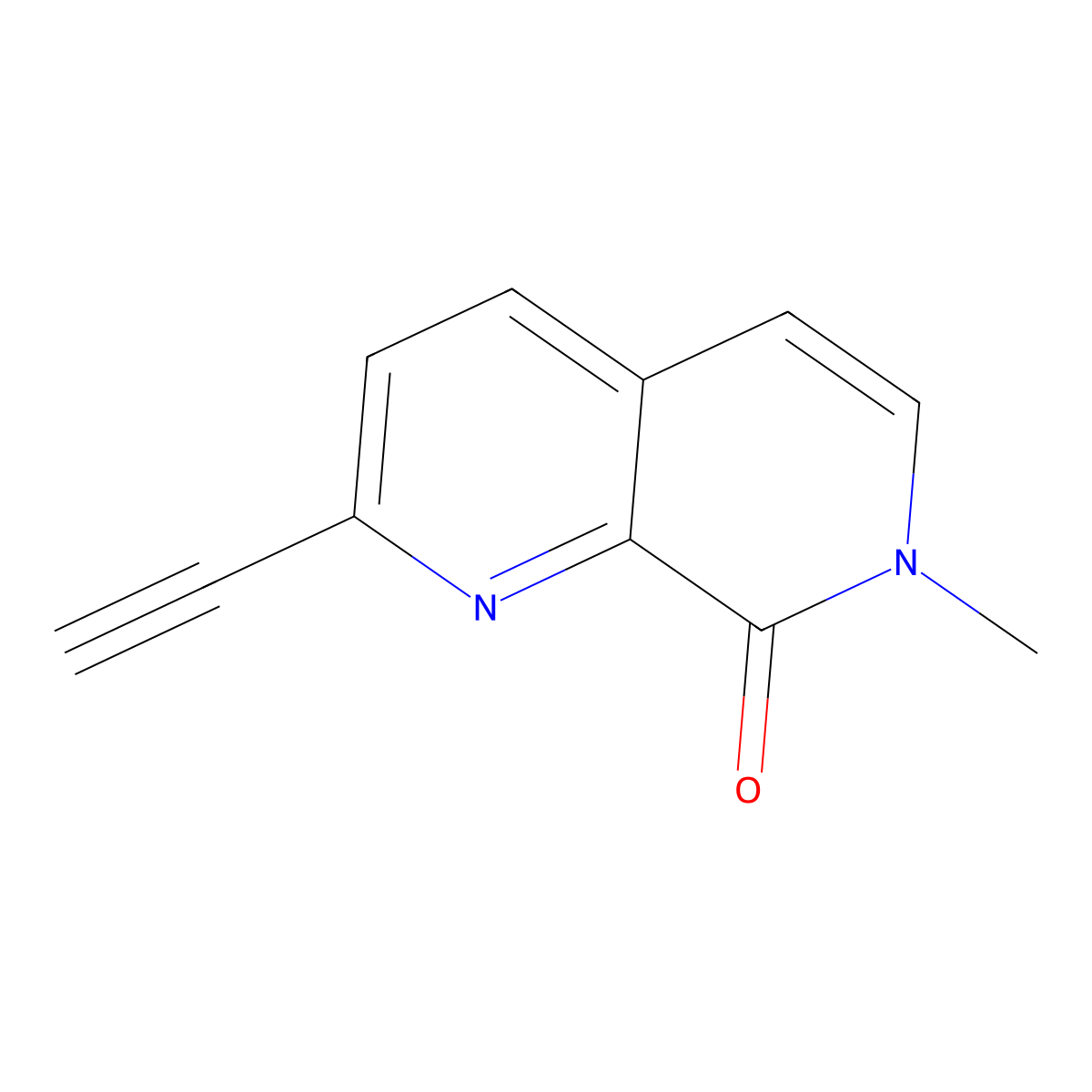 2-Ethynyl-7-methyl-1,7-naphthyridin-8(7H)-one molecular structure, CAS 2244482-10-6