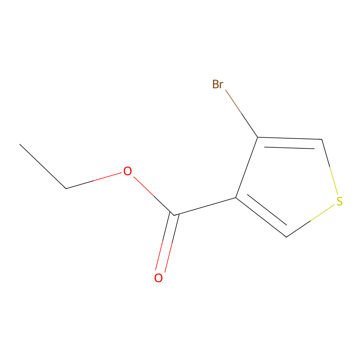 Ethyl 4-bromothiophene-3-carboxylate molecular structure, CAS 224449-33-6