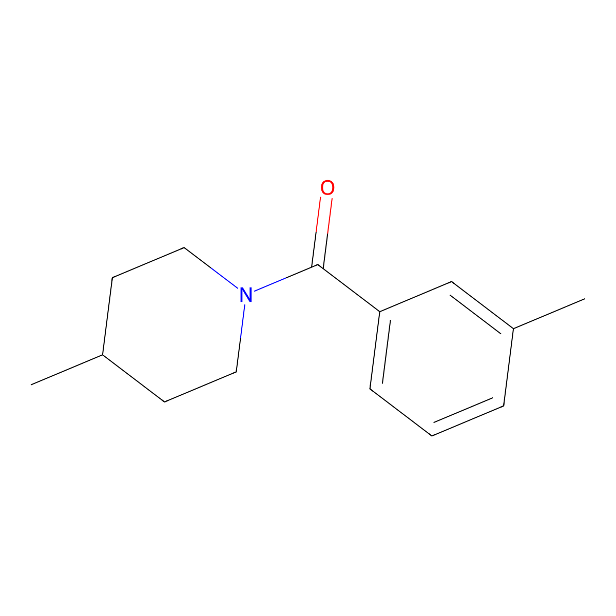 4-Methyl-1-(3-methylbenzoyl)piperidine molecular structure, CAS 22445-75-6