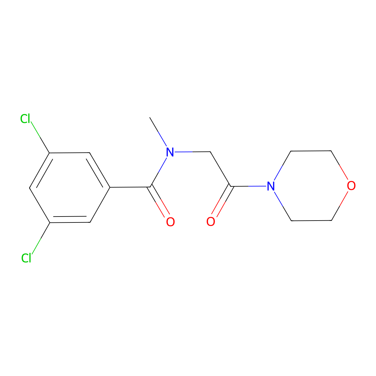 3,5-dichloro-N-methyl-N-[2-(morpholin-4-yl)-2-oxoethyl]benzamide molecular structure, CAS 2244512-88-5