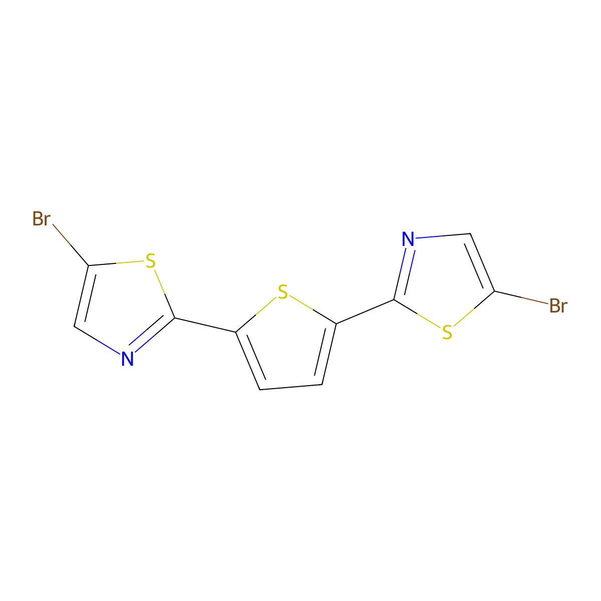 2,5-Bis(5-bromothiazol-2-yl)thiophene molecular structure, CAS 224453-08-1