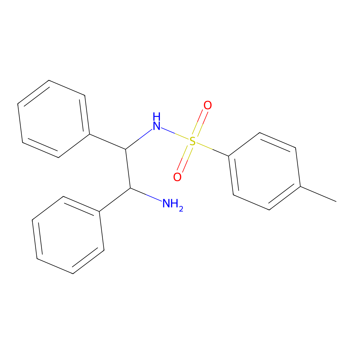 N-(2-amino-1,2-diphenylethyl)-4-methylbenzenesulfonamide molecular structure, CAS 224454-16-4