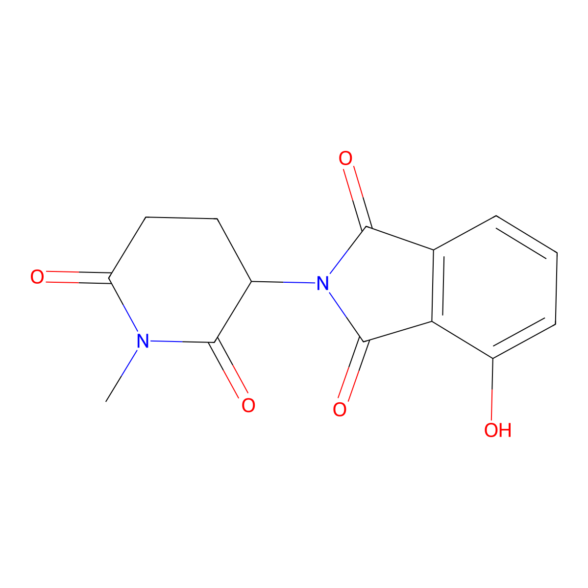 4-Hydroxy-2-(1-methyl-2,6-dioxopiperidin-3-yl)isoindoline-1,3-dione molecular structure, CAS 2244568-06-5