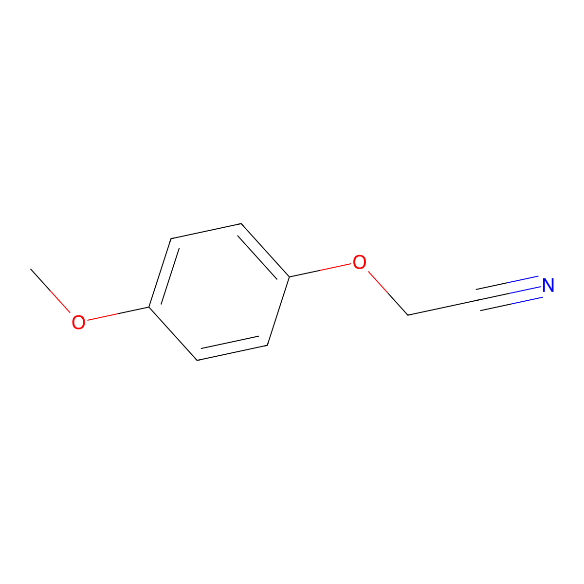 4-Methoxyphenoxyacetonitrile molecular structure, CAS 22446-12-4