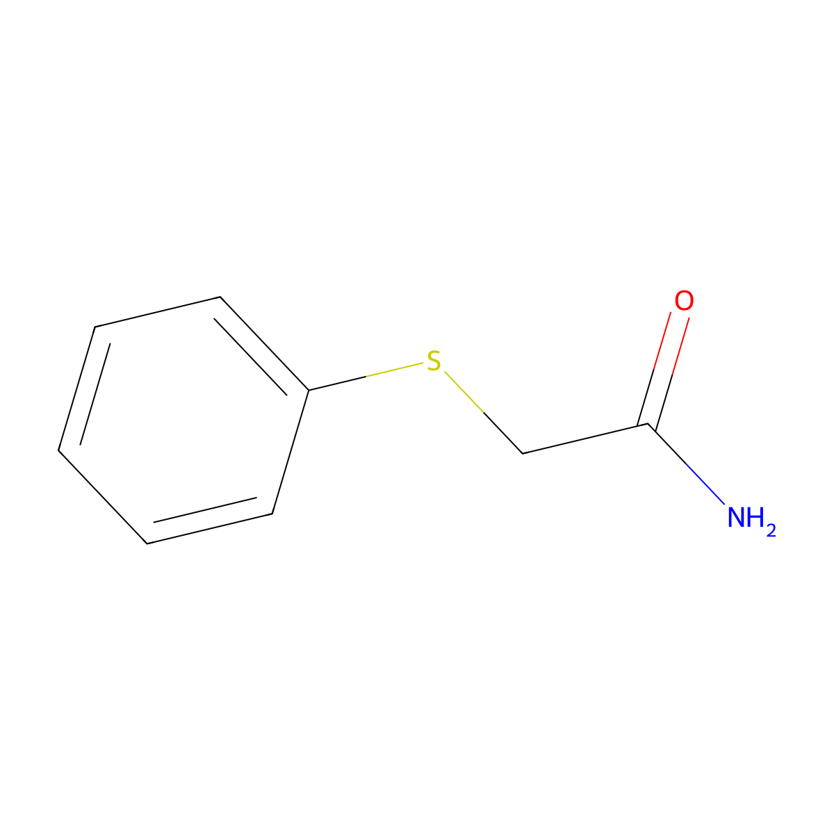 2-(Phenylthio)acetamide molecular structure, CAS 22446-20-4