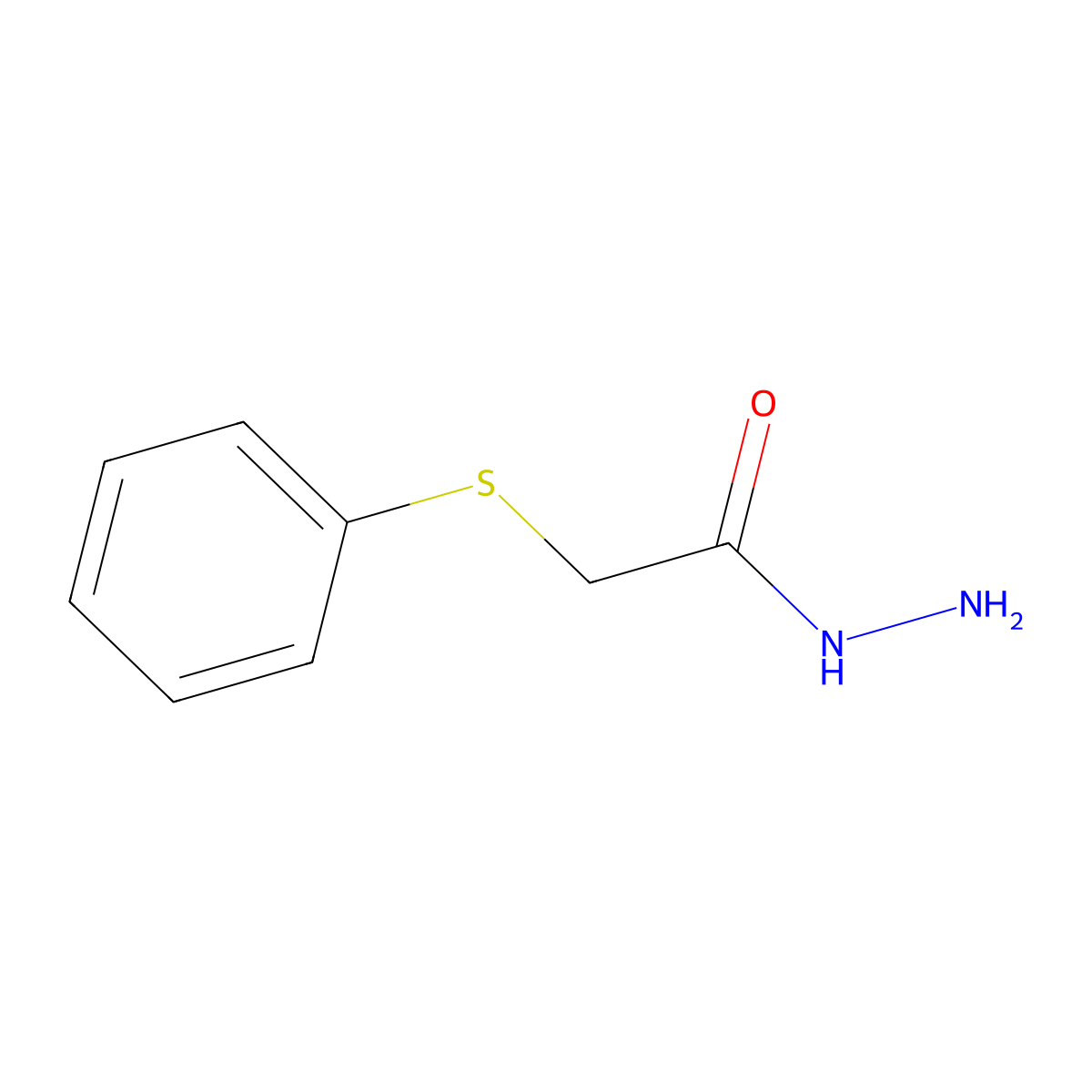 2-(Phenylthio)acetic acid hydrazide molecular structure, CAS 22446-21-5