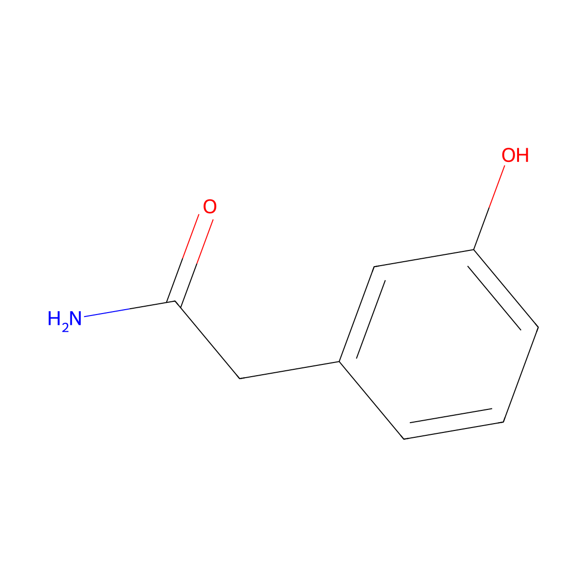 2-(3-Hydroxyphenyl)acetamide molecular structure, CAS 22446-41-9