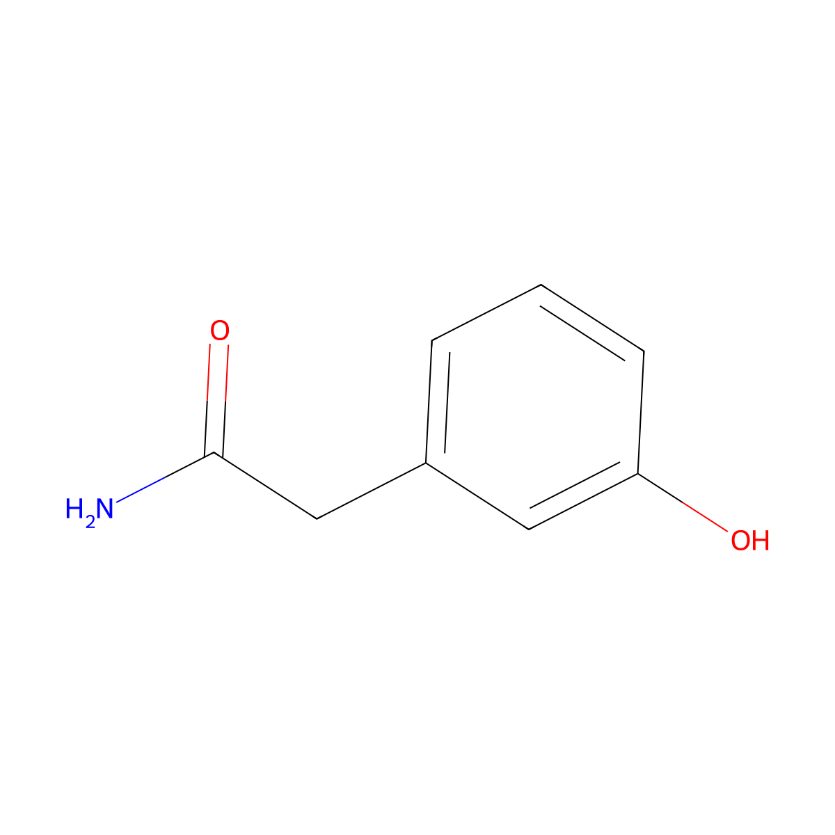 2-(3-Hydroxyphenyl)acetamide molecular structure, CAS 22446-41-9