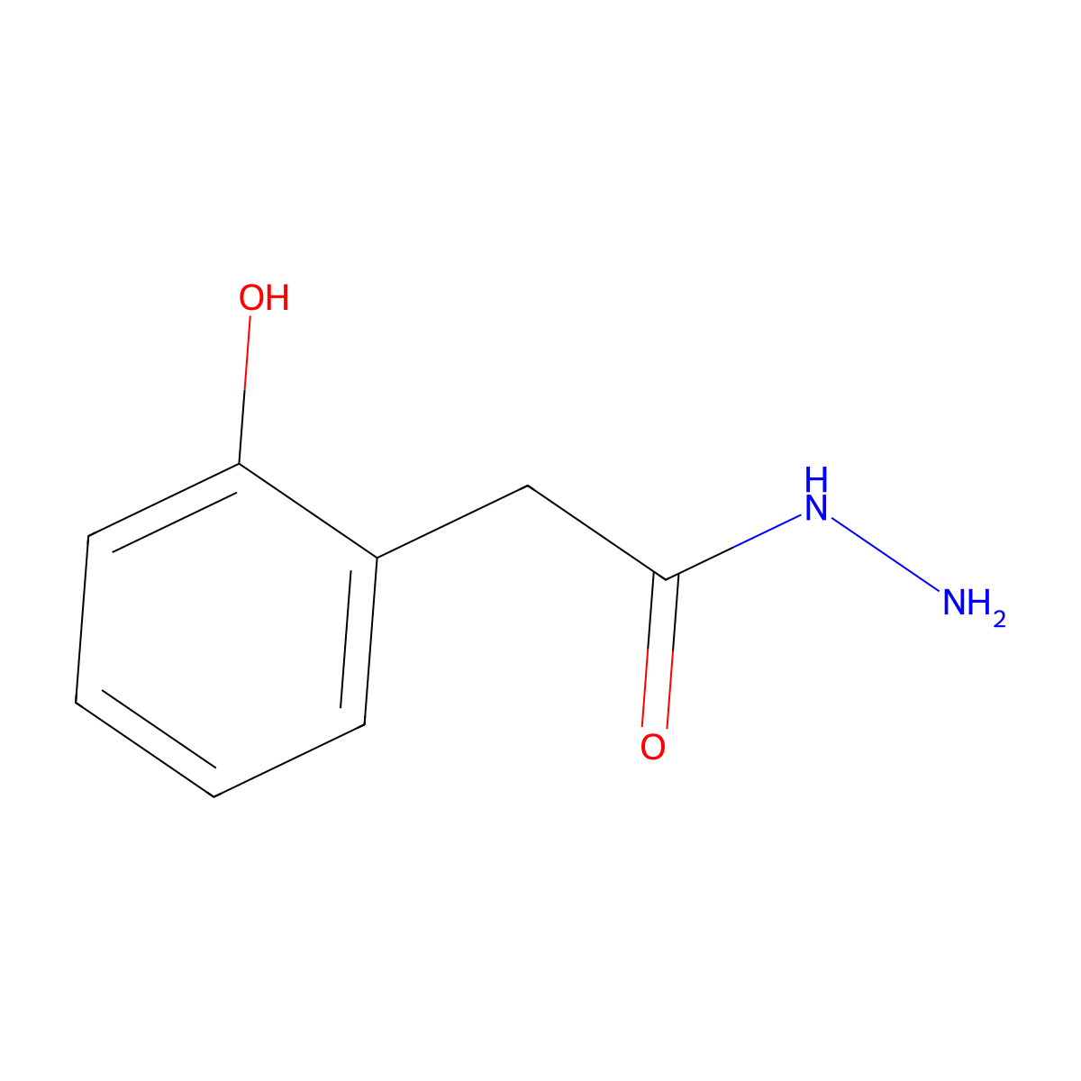 2-Hydroxybenzeneacetic acid hydrazide molecular structure, CAS 22446-43-1