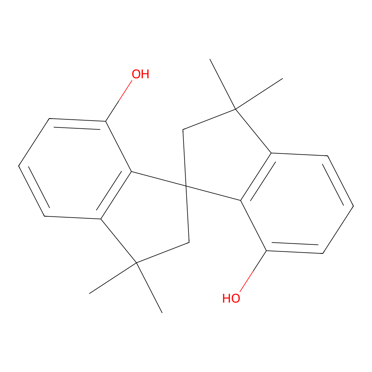 (S)-3,3,3',3'-Tetramethyl-2,2',3,3'-tetrahydro-1,1'-spirobi[indene]-7,7'-diol molecular structure, CAS 2244617-79-4