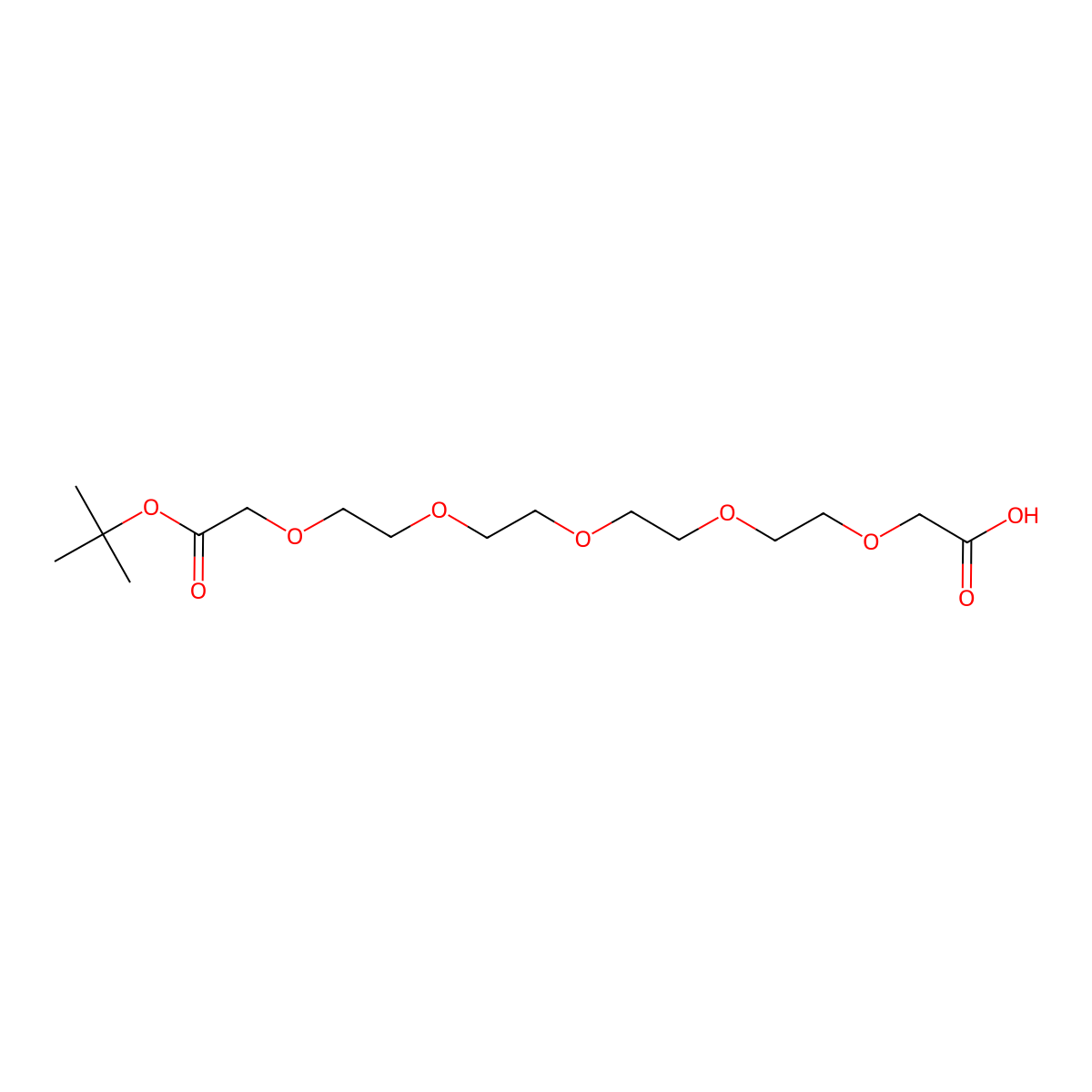 Boc-PEG4-acid molecular structure, CAS 2244684-38-4
