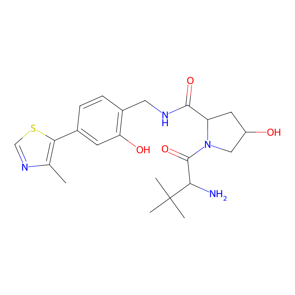 (2S,4R)-1-((S)-2-Amino-3,3-dimethylbutanoyl)-4-hydroxy-N-(2-hydroxy-4-(4-methylthiazol-5-yl)benzyl)pyrrolidine-2-carboxamide molecular structure, CAS 2244684-40-8