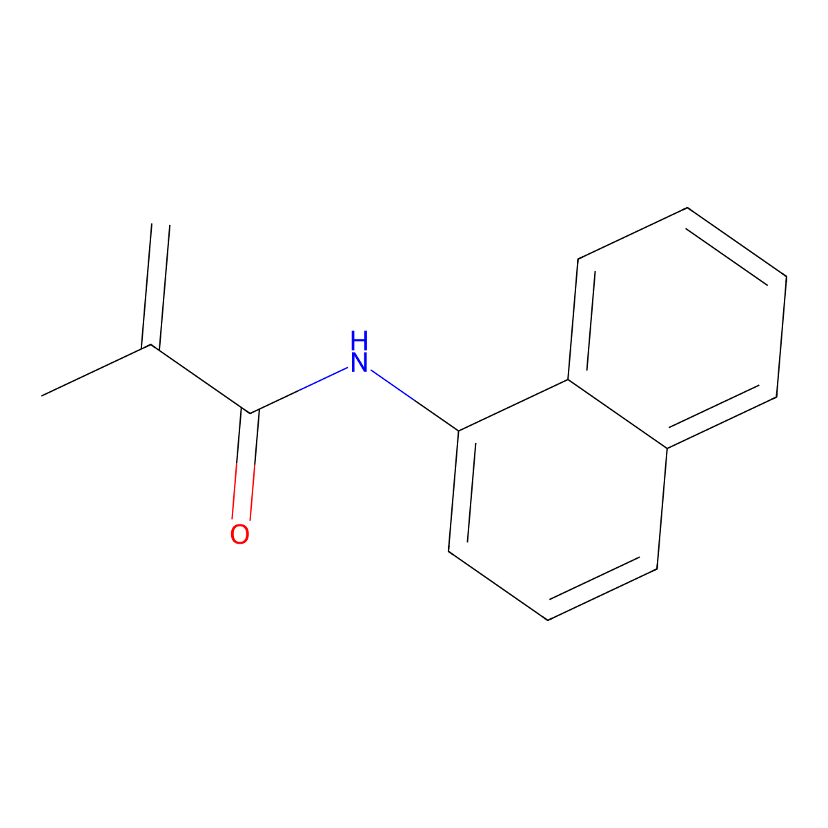 2-Propenamide, 2-methyl-N-1-naphthalenyl- molecular structure, CAS 22447-06-9