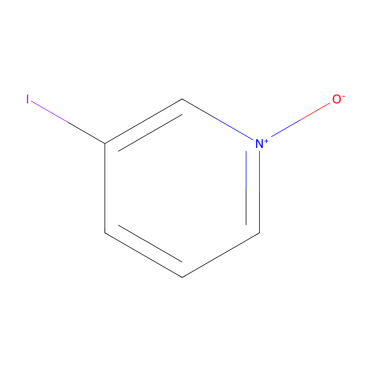 3-Iodopyridin-1-ium-1-olate molecular structure, CAS 22447-55-8