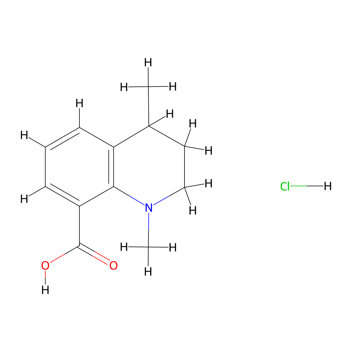 1,4-Dimethyl-1,2,3,4-tetrahydroquinoline-8-carboxylic acid hydrochloride molecular structure, CAS 2244721-31-9