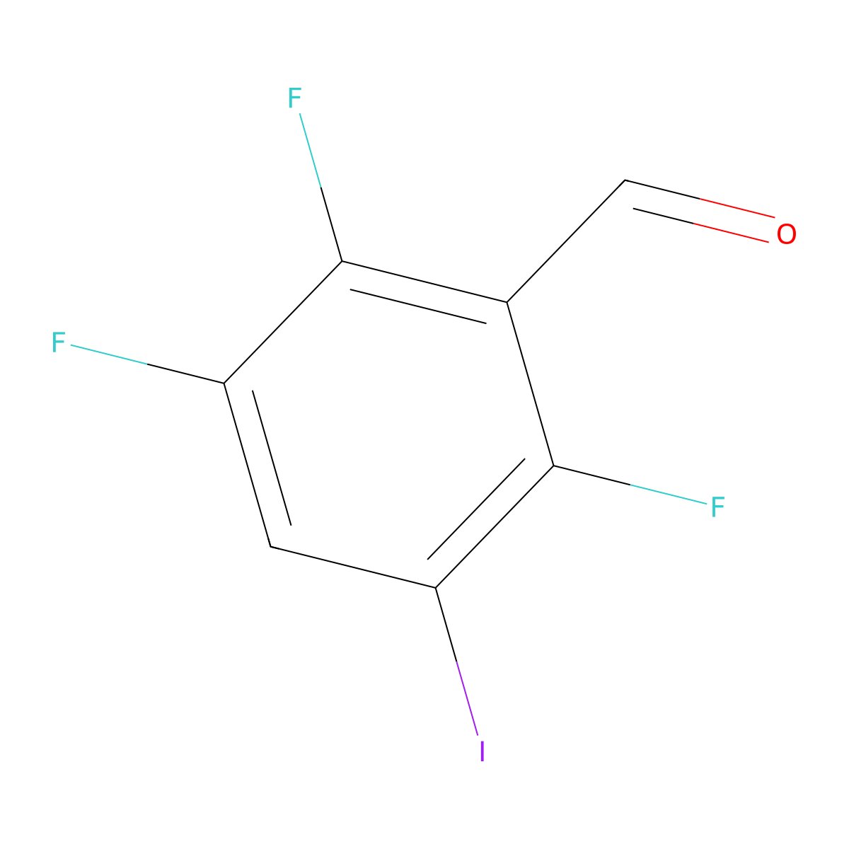 2,3,6-Trifluoro-5-iodobenzaldehyde molecular structure, CAS 2244721-40-0