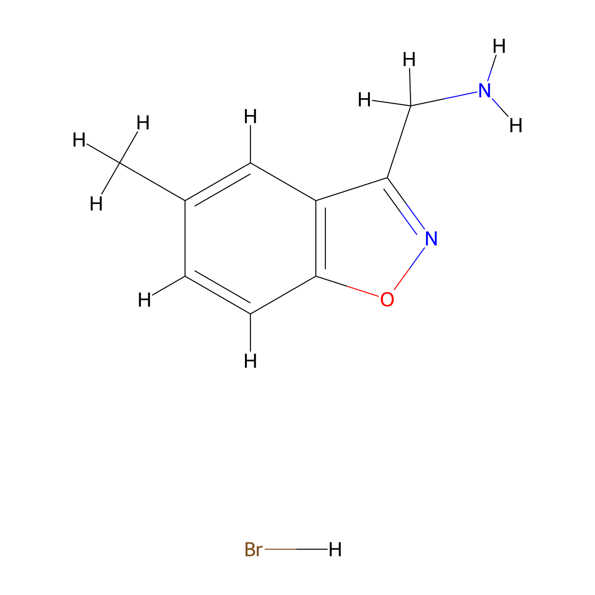 1-(5-Methyl-1,2-benzoxazol-3-yl)methanamine hydrobromide molecular structure, CAS 2244721-43-3