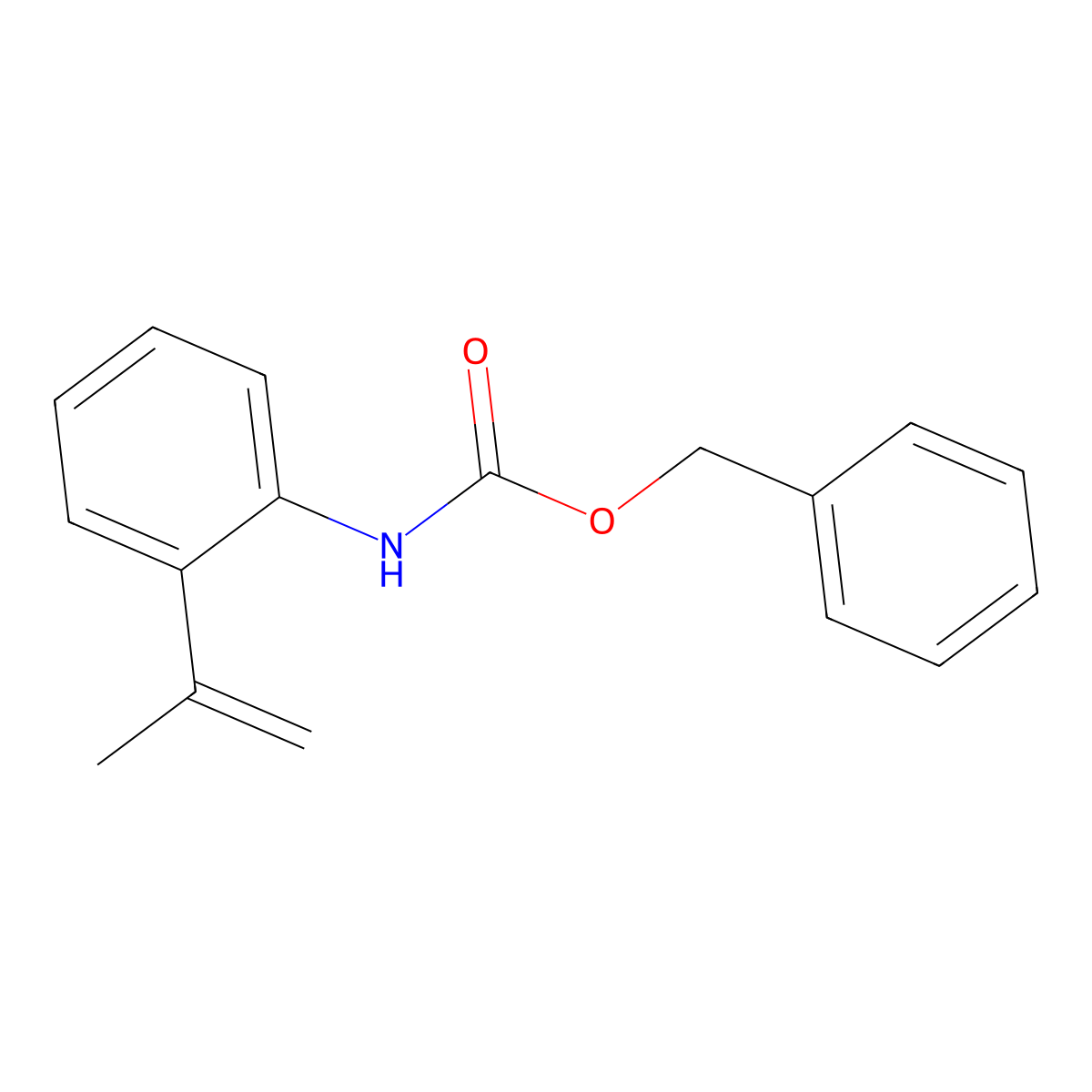 benzyl N-[2-(prop-1-en-2-yl)phenyl]carbamate molecular structure, CAS 2244756-95-2