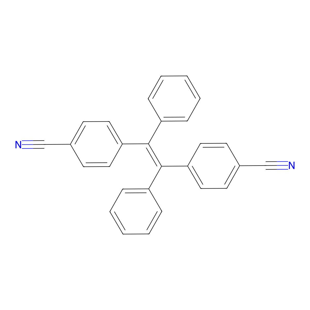 4,4'-(1,2-Diphenylethene-1,2-diyl)dibenzonitrile molecular structure, CAS 2244891-05-0