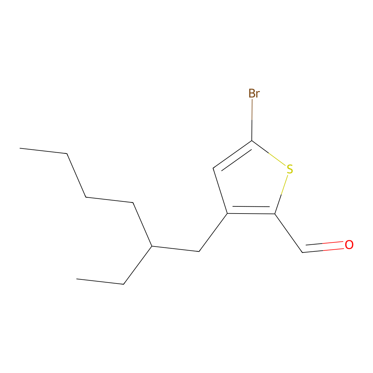5-Bromo-3-(2-ethylhexyl)thiophene-2-carbaldehyde molecular structure, CAS 2244901-23-1