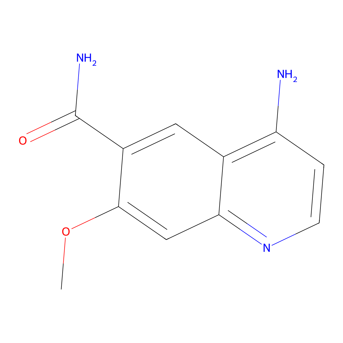 4-Amino-7-methoxyquinoline-6-carboxamide molecular structure, CAS 2244924-46-5
