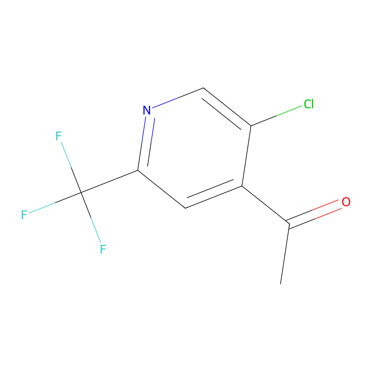 1-[5-Chloro-2-(trifluoromethyl)-4-pyridyl]ethanone molecular structure, CAS 2244924-47-6