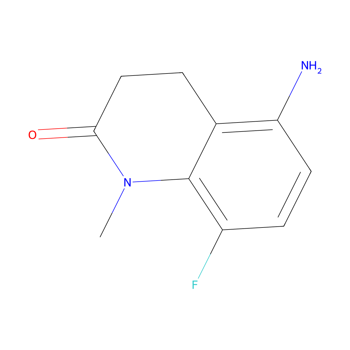 5-Amino-8-fluoro-1-methyl-3,4-dihydroquinolin-2(1H)-one molecular structure, CAS 2244924-48-7