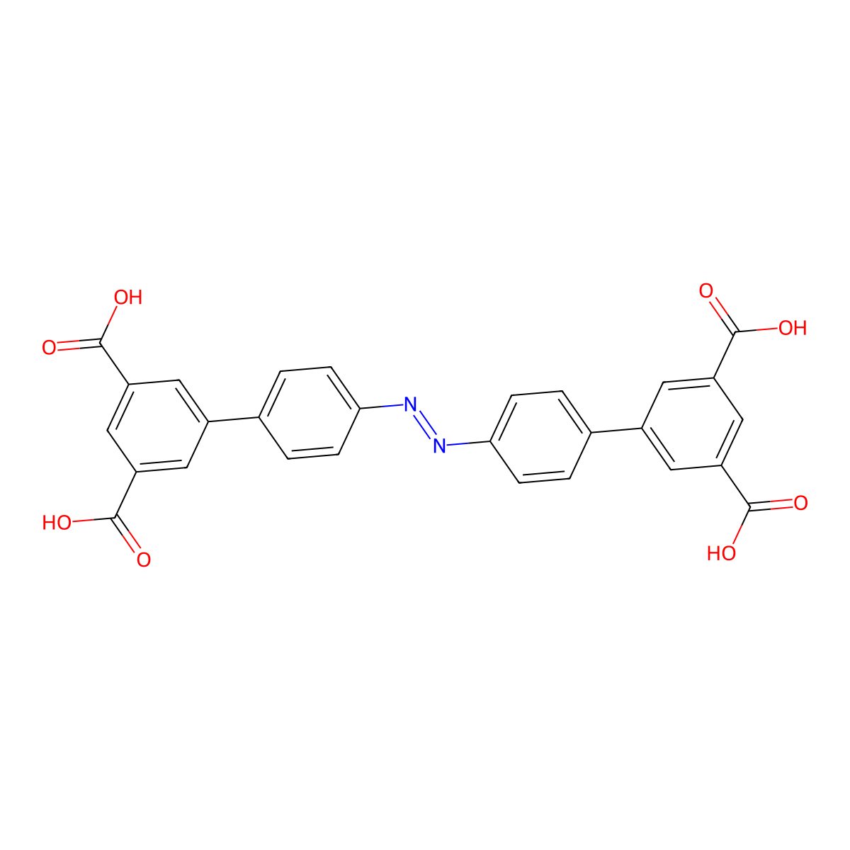 (E)-4',4'''-(Diazene-1,2-diyl)bis(([1,1'-biphenyl]-3,5-dicarboxylic acid)) molecular structure, CAS 2244927-92-0