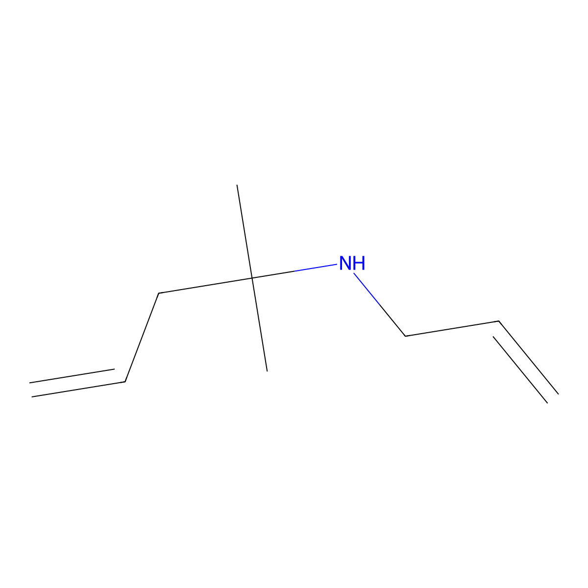 (2-Methylpent-4-en-2-yl)(prop-2-en-1-yl)amine molecular structure, CAS 2244937-94-6
