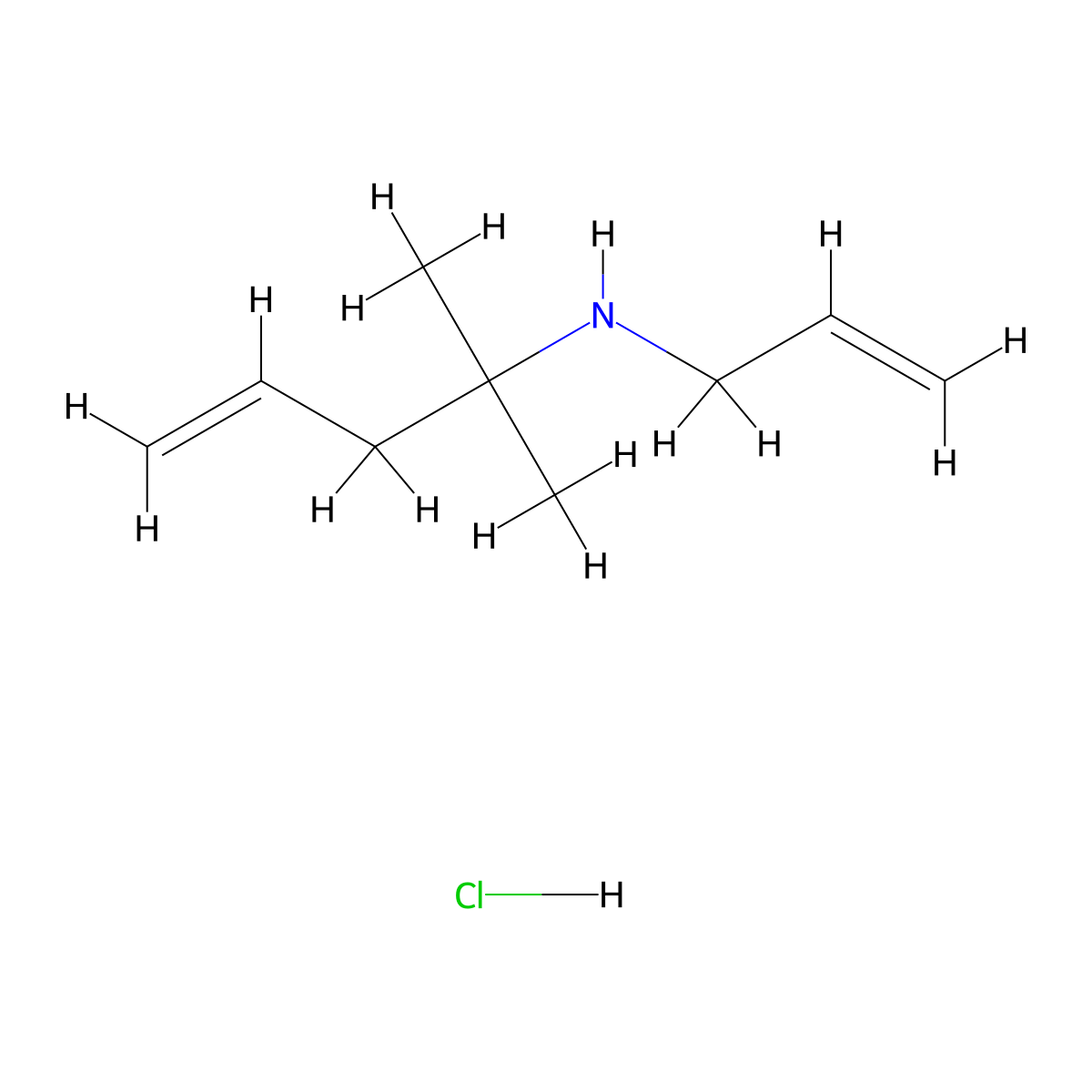 2-Methyl-N-prop-2-enylpent-4-en-2-amine;hydrochloride molecular structure, CAS 2244937-95-7