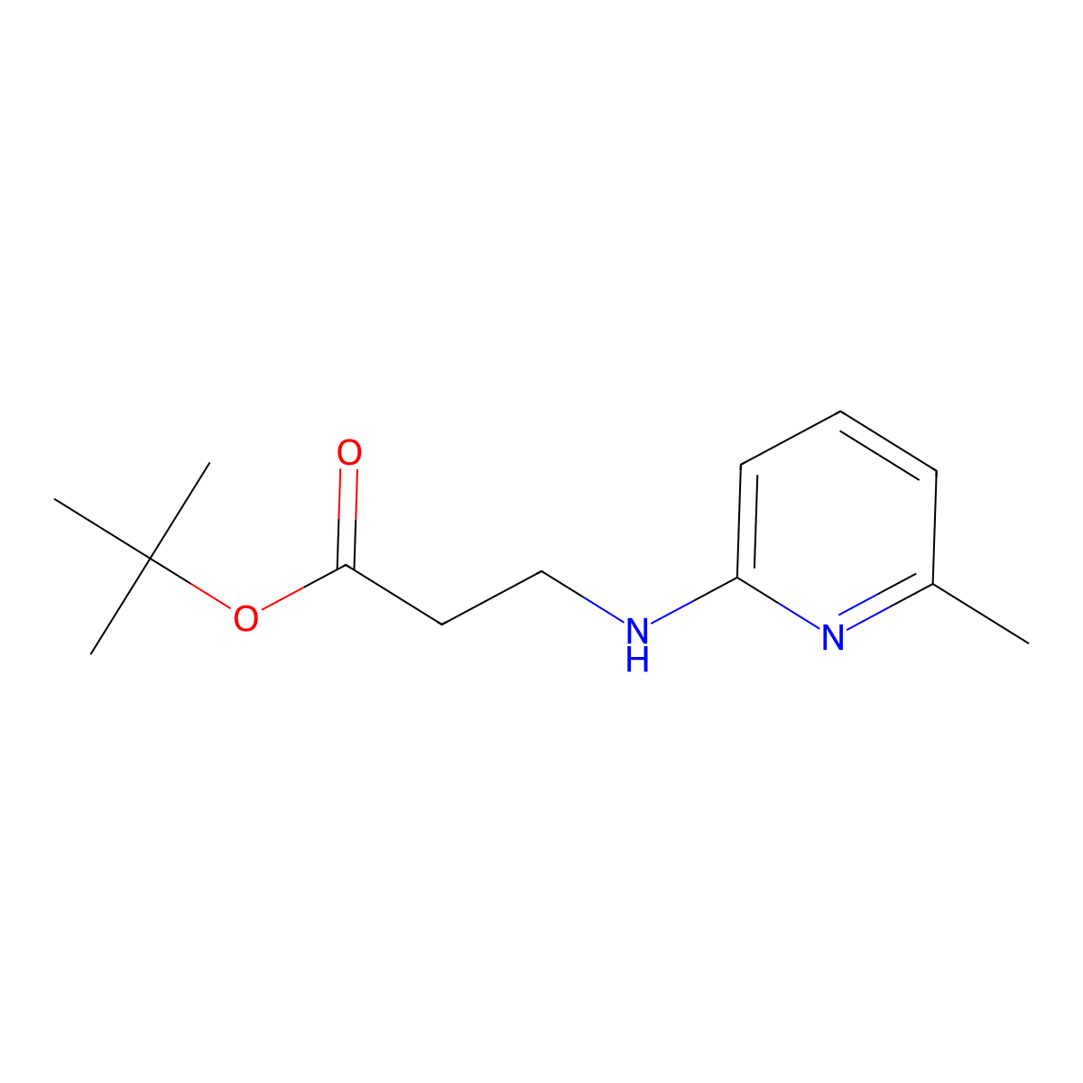 Tert-butyl 3-[(6-methylpyridin-2-yl)amino]propanoate molecular structure, CAS 2244982-78-1