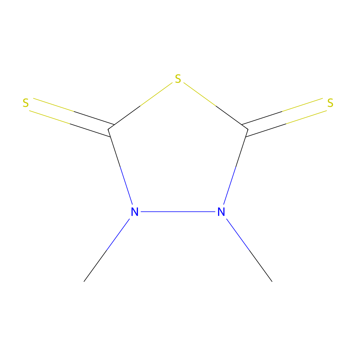 3,4-Dimethyl-(1,3,4)thiadiazolidine-2,5-dithione molecular structure, CAS 2245-12-7