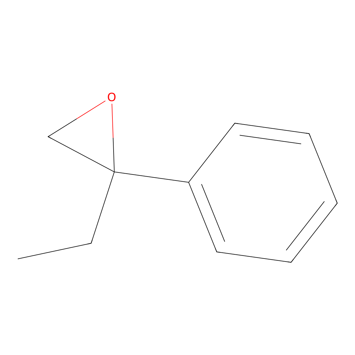 2-Ethyl-2-phenyloxirane molecular structure, CAS 2245-25-2