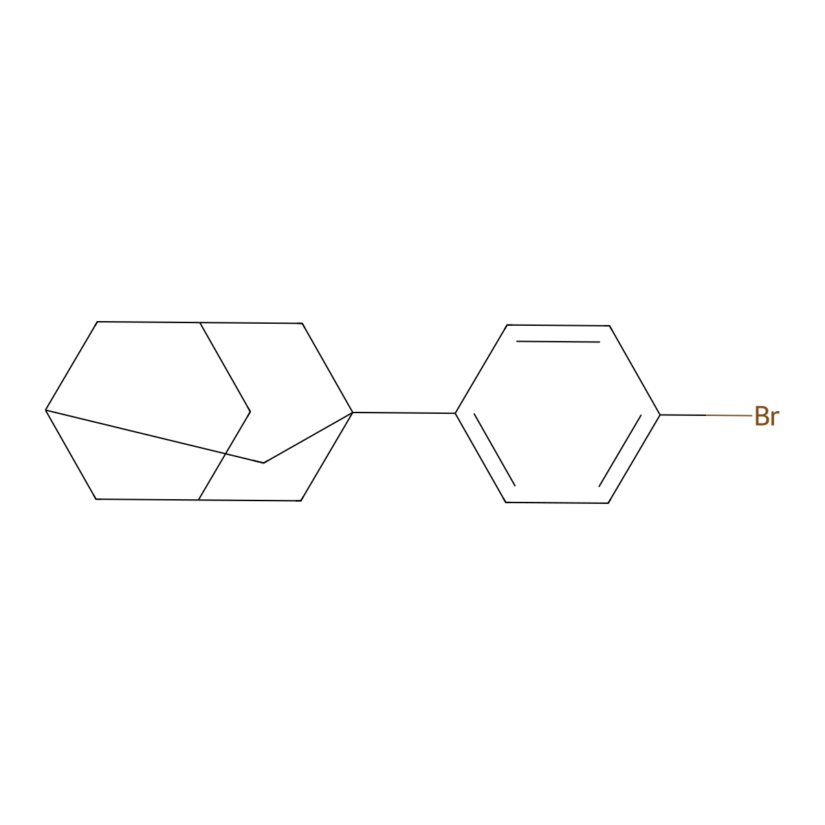 1-(4-Bromophenyl)adamantane molecular structure, CAS 2245-43-4