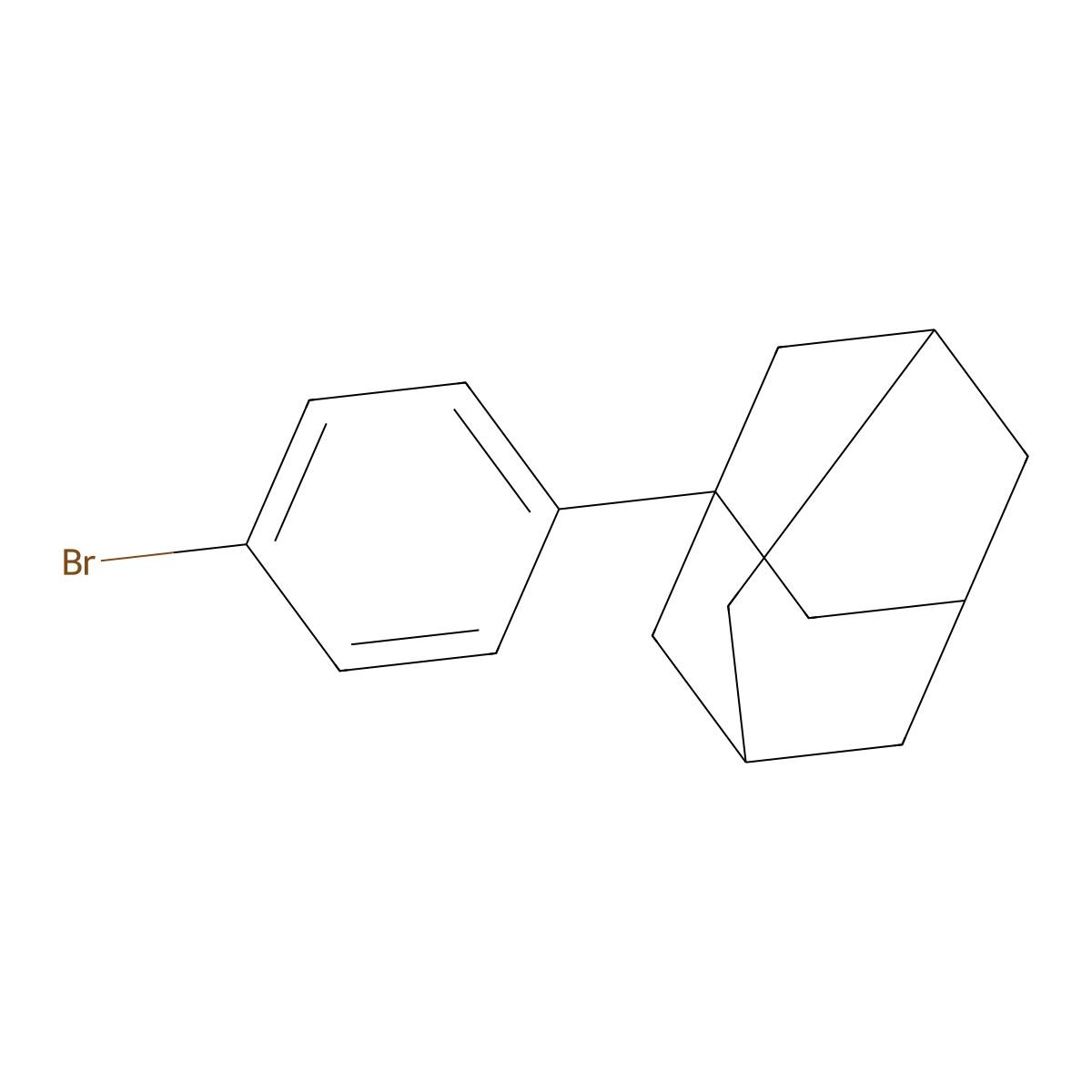 1-(4-Bromophenyl)adamantane molecular structure, CAS 2245-43-4