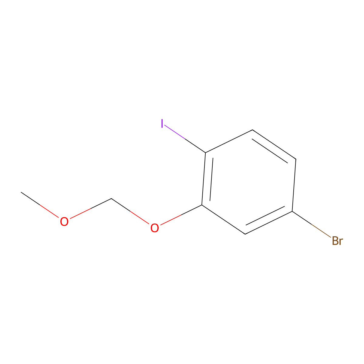 4-Bromo-1-iodo-2-(methoxymethoxy)benzene molecular structure, CAS 2245019-42-3