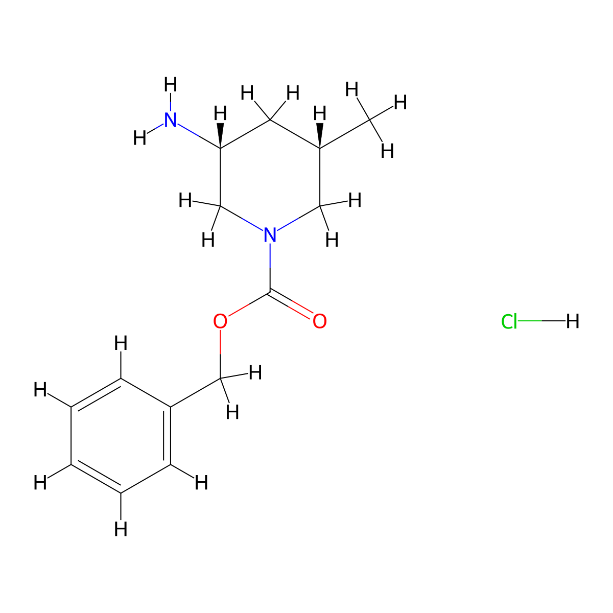 benzyl (3R,5S)-3-amino-5-methyl-piperidine-1-carboxylate hydrochloride molecular structure, CAS 2245065-75-0