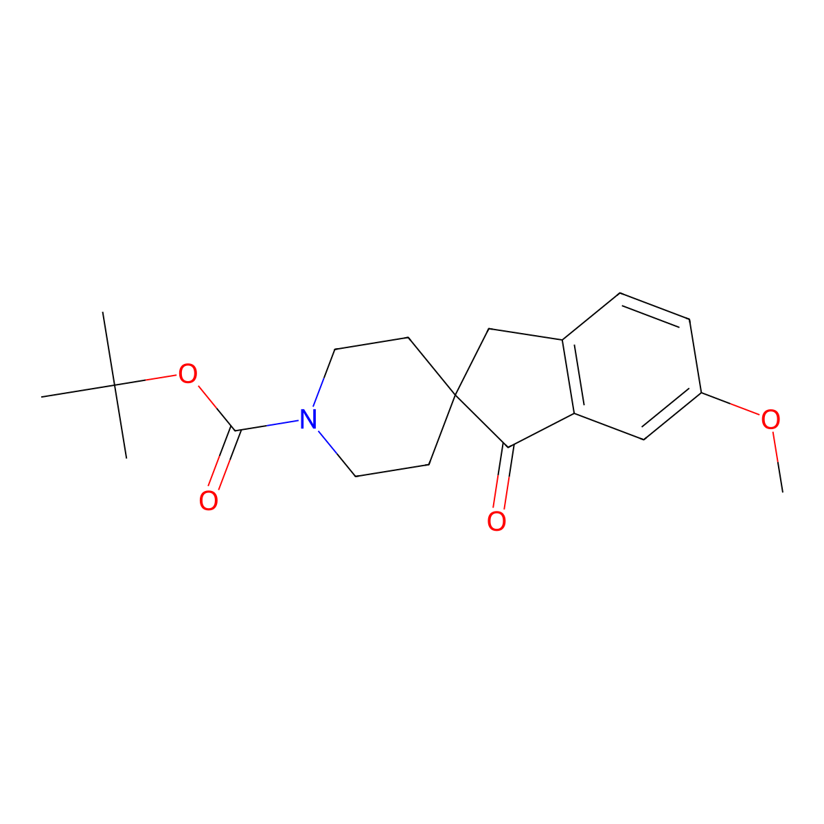 1'-Boc-spiro[6-methoxy-indene-2,4'-piperidin]-1(3H)-one molecular structure, CAS 2245084-34-6