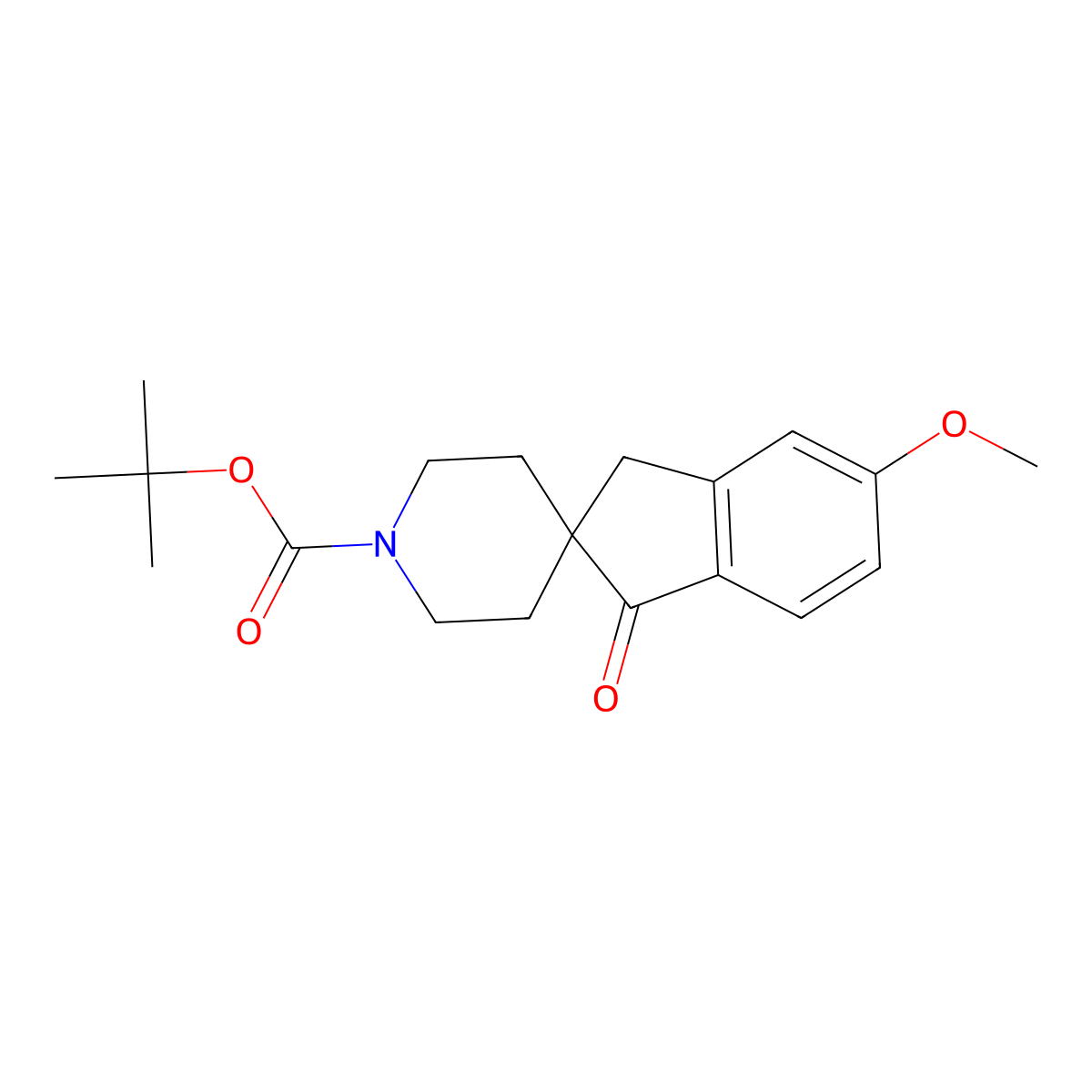 tert-Butyl 5-methoxy-1-oxo-1,3-dihydrospiro[indene-2,4'-piperidine]-1'-carboxylate molecular structure, CAS 2245084-37-9