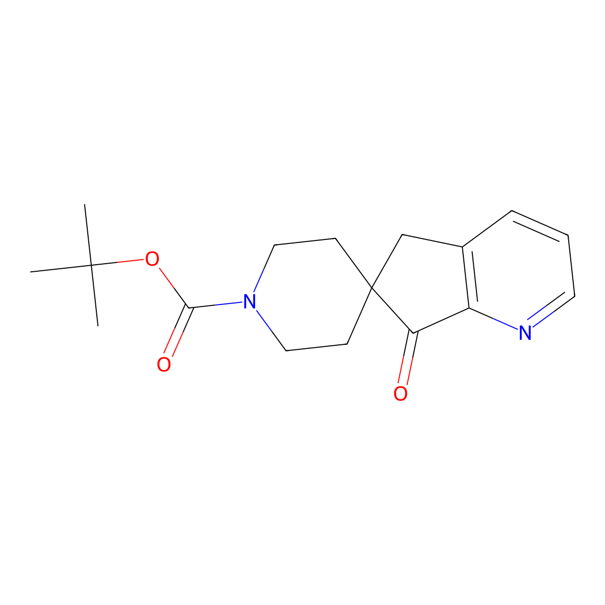 tert-Butyl 7-oxo-5,7-dihydrospiro[cyclopenta[b]pyridine-6,4'-piperidine]-1'-carboxylate molecular structure, CAS 2245084-89-1
