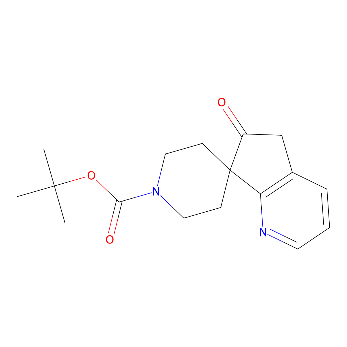 Tert-butyl 6-oxo-5,6-dihydrospiro[cyclopenta[B]pyridine-7,4'-piperidine]-1'-carboxylate molecular structure, CAS 2245085-49-6