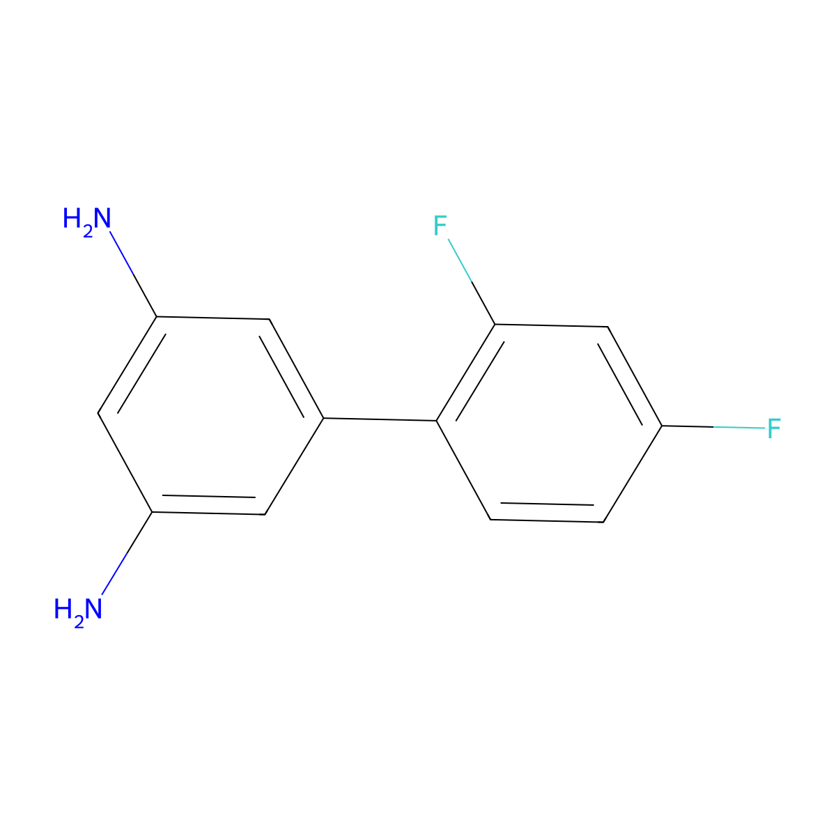 2',4'-Difluoro-[1,1'-biphenyl]-3,5-diamine molecular structure, CAS 2245099-38-9