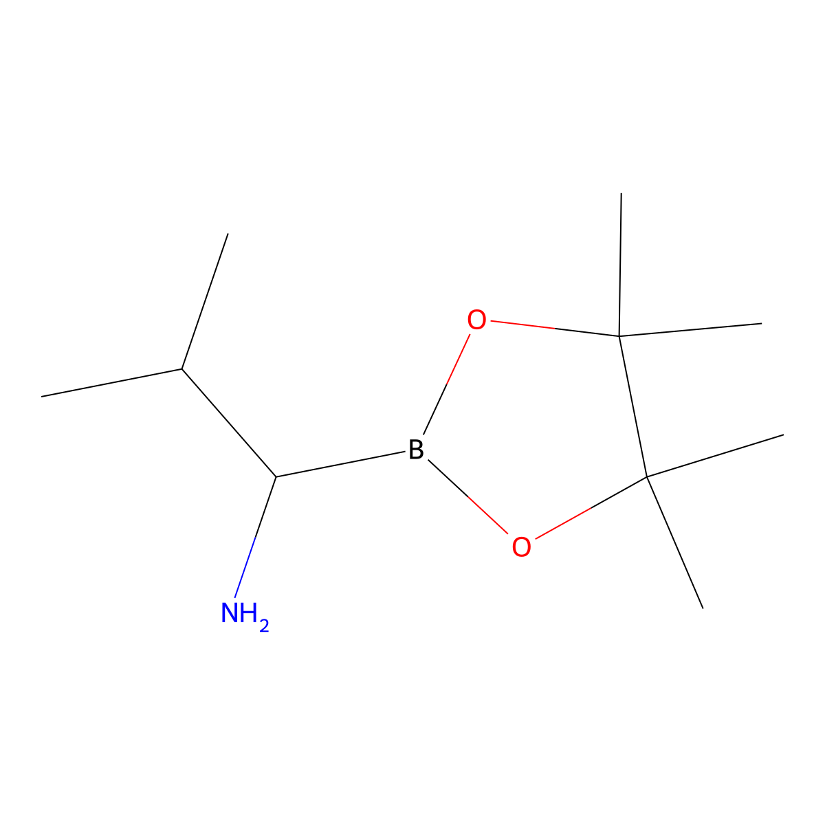 (S)-2-Methyl-1-(4,4,5,5-tetramethyl-1,3,2-dioxaborolan-2-yl)propan-1-amine molecular structure, CAS 2245110-28-3