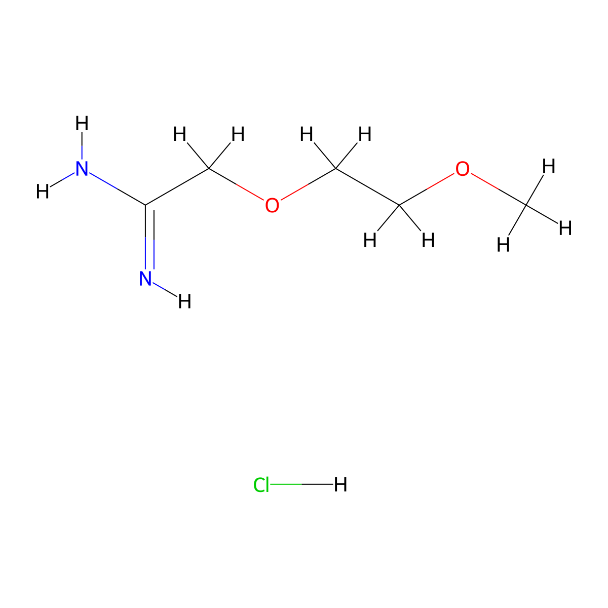 2-(2-Methoxyethoxy)ethanimidamide hydrochloride molecular structure, CAS 2245185-25-3