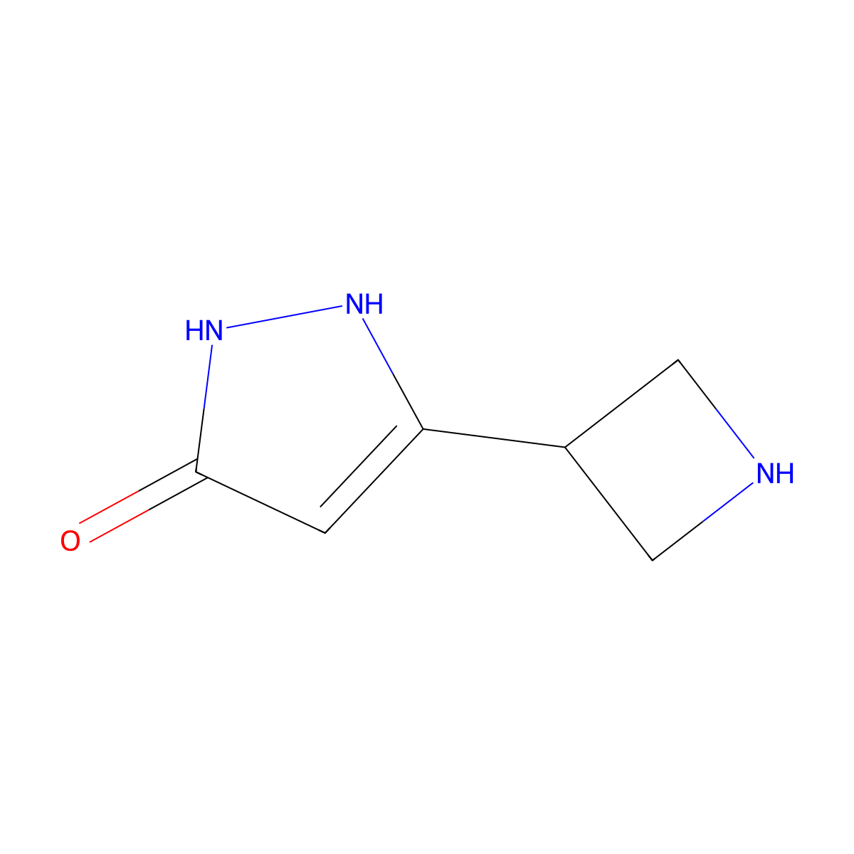 5-(azetidin-3-yl)-2,3-dihydro-1H-pyrazol-3-one molecular structure, CAS 2245186-94-9