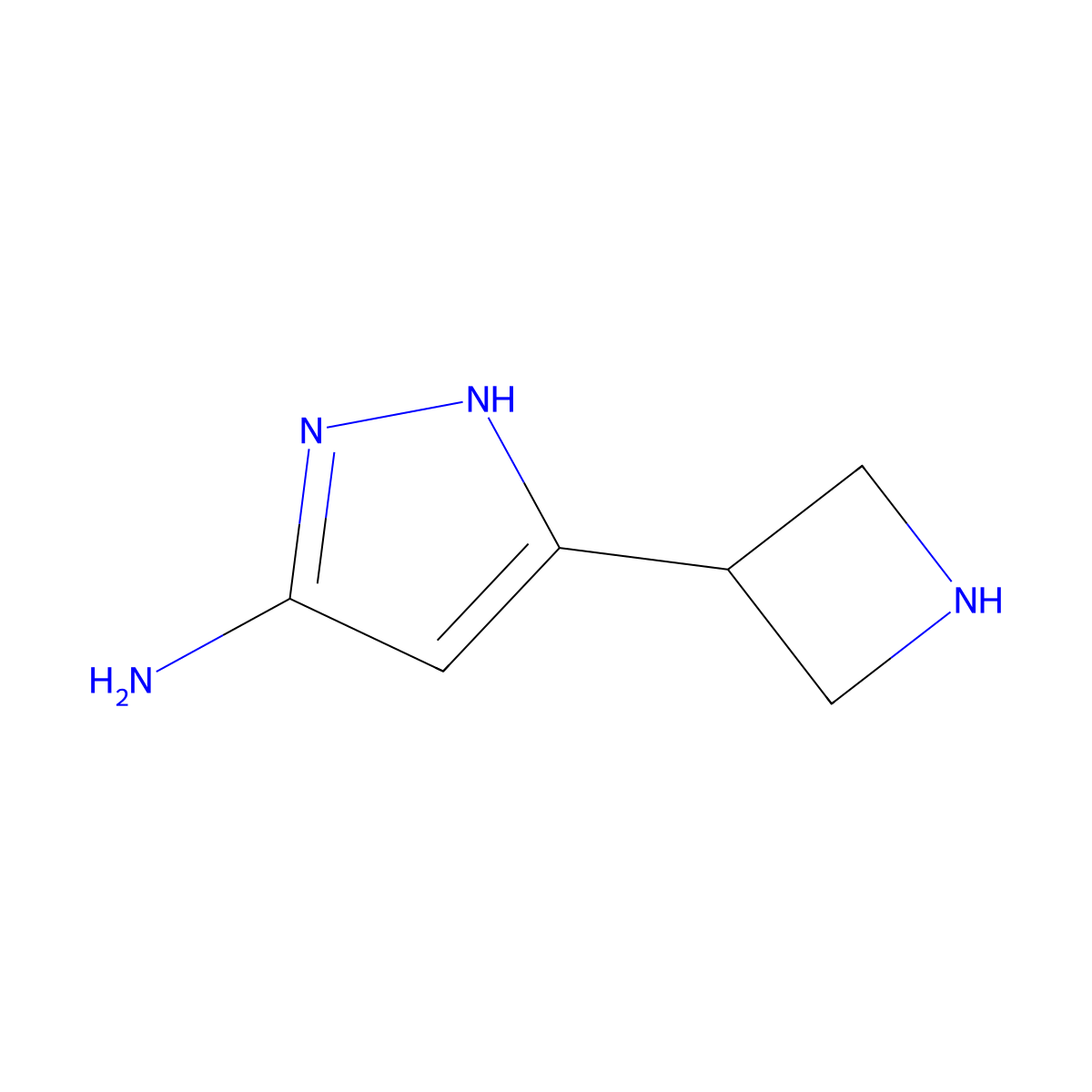 3-(Azetidin-3-yl)-1H-pyrazol-5-amine molecular structure, CAS 2245190-85-4