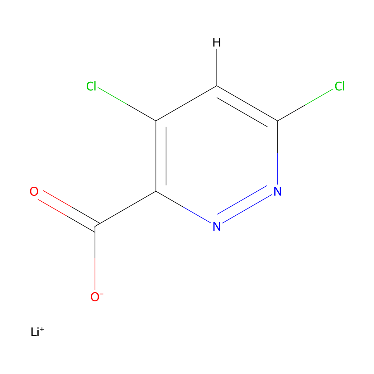 Lithium 4,6-Dichloropyridazine-3-carboxylate molecular structure, CAS 2245238-80-4
