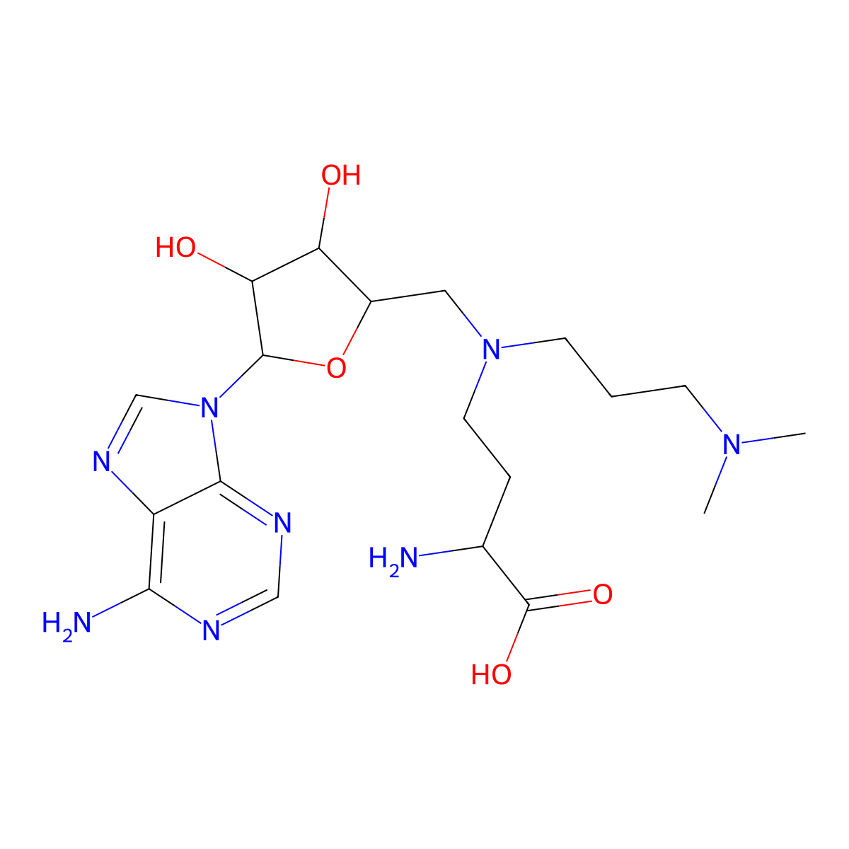 5'-{[(3s)-3-Amino-3-Carboxypropyl][3-(Dimethylamino)propyl]amino}-5'-Deoxyadenosine molecular structure, CAS 2245255-65-4